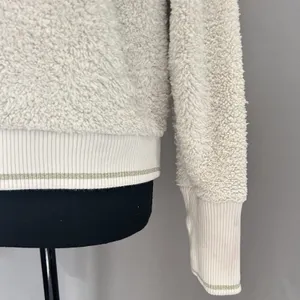 Athleta Tugga Jacket Womens M Sherpa Teddy Fleece Full Zip Cozy Ivory‎ Medium thumbnail 11