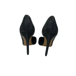 Mango MNG Black Rhinestone Pointed Toe Slip On Stiletto Heels Pump Shoes Sz 8.5 thumbnail 3