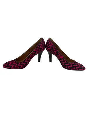 -Sofft Moselle Heels Womens Size 7.5 Pink Black Wave Stripe Calf Leather Pump thumbnail 11