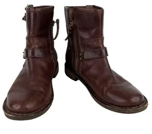 UGG Fabrizia Buckle Biker Boots Ankle Boots 7.5 Dark Brown 1001661 thumbnail 1