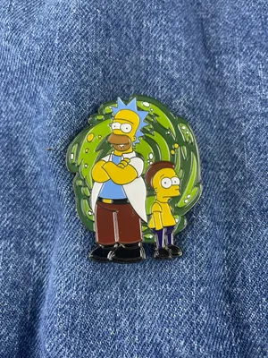Simpsons X Rick & Morty Enamel Pin Multiple thumbnail 1