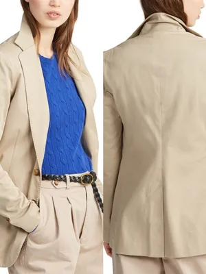 Polo Ralph Lauren Khaki Mckenzie Twill Blazer Sports Jacket Size 6 thumbnail 3