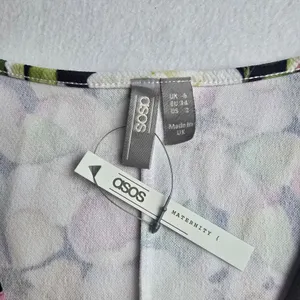 ASOS Maternity NWT Floral Faux‎ Wrap Midi Dress Long Sleeve Size 2 thumbnail 4