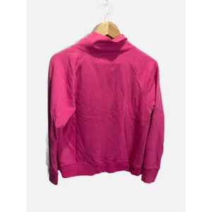 J.Crew‎ Sweatshirt Women Medium Pink Button Funnel Neck Raglan Fleece Pullover thumbnail 4