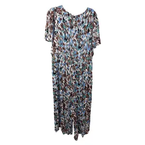 Anthropologie Somerset Jumpsuit Abstract Wide Leg Smocked Waist Plus Size 1X thumbnail 5
