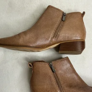 Sarto by‎ Franco Sarto Women Brown Snakeskin Embossed Leather Ankle Boots 9M thumbnail 6