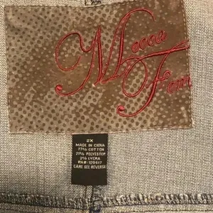 Vintage Plus Size‎ Retro Mecca Fem Jean Jacket Blazer EUC Size 2X thumbnail 3
