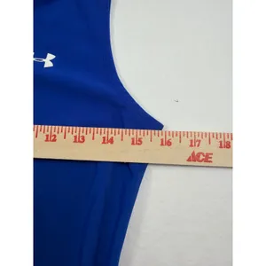 Under Armour HeatGear Royal Blue V-Neck‎ Compression Tank Top Large RN 96510 thumbnail 8