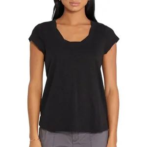 NWT Sanctuary Women's Amber Scoop Neck Tee XT3137K6 M Black thumbnail 2