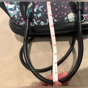 Vintage Charles Jourdan Floral‎ Black Handbag thumbnail 8