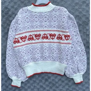 Free People Freya Fair Isle Sweater Large Boho Nordic Ski Lodge Cozy Pullover thumbnail 7