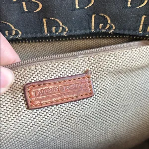 Dooney & Bourke Black and Brown Logo Satchel thumbnail 10