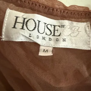 HOUSE OF CB | Emme Mesh Long Sleeve Brown Bodysuit Mocha | Medium thumbnail 5