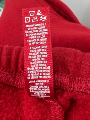 SKIMS Fleece Jogger Sweatpants Women Large Red Cotton Blend Lounge Pants thumbnail 7
