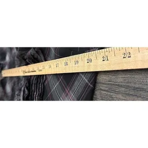 APT 9 Women's L Black Plaid‎ Ruffle Sheer Top w/ Black Tank Top Soft Goth Grunge thumbnail 5