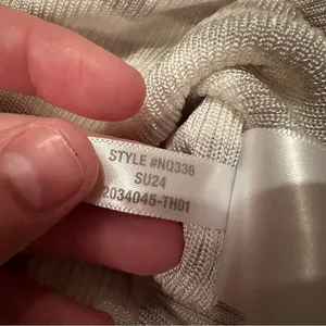 Madewell Micro-Rib Short Sleeve Striped Sweater Tee in‎ Monument Sz M NEW thumbnail 7