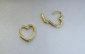 Love Heart Stud Earrings for Women Gold thumbnail 3