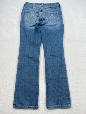Ariat R.E.A.L. Mid Rise Icon Straight Leg Jeans Rainstorm Size 28 Short thumbnail 2