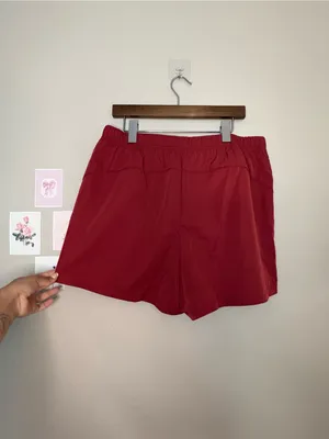 Offline by aerie day off short 5” summer beach sport casual preppy red heritage thumbnail 3