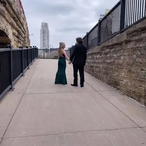 Windsor Green sparkly prom dress thumbnail 2