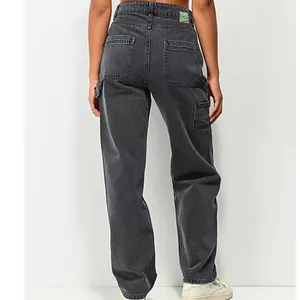 Empyre Tori 90s Size 4 Black Wash Carpenter Skate Jeans Baggy Denim thumbnail 5