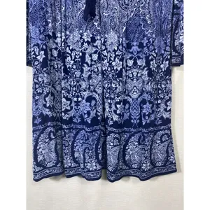Patrons Of Peace Boho Floral Cold Shoulder Flare Sleeve Mini Dress‎ XS Crochet thumbnail 3