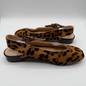 Sole Society Topanga Leopard Calf Hair Slingback Flats Buckle Women’s 5.5 thumbnail 5