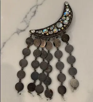 Vintage half moon pin thumbnail 1