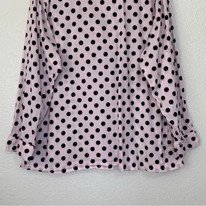 Victoria’s Secret Pink Black Polka Dot Button Down Pajama Top thumbnail 8