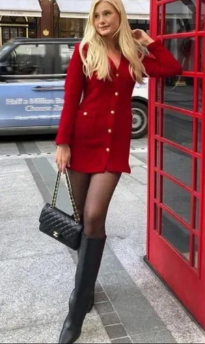 Zara textured weave dress thumbnail 6