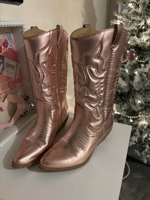 Cowgirl Boots Pink Size 9 thumbnail 1