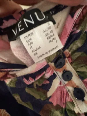 VENUS Navy Maxi Dress with Pink Floral Print and Spaghetti Straps thumbnail 2