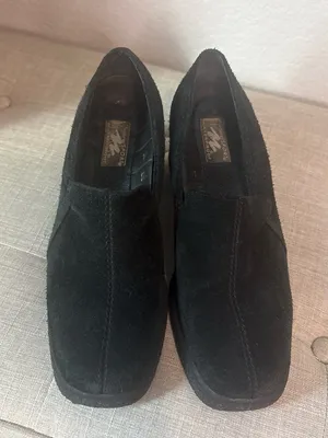 Life Stride Black Suede Block Heel Loafers Size 7.5 thumbnail 2