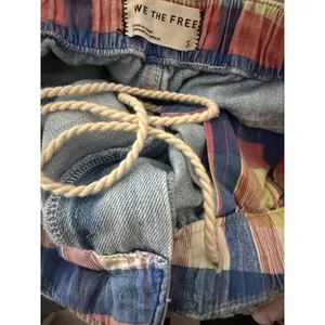 Free People We The Free Clark Pleated Denim Shorts Light Blue Women's Size Small thumbnail 10