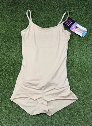 NWT Maidenform Flexees Romper Cool Comfort Shapewear Nude Beige XL thumbnail 1