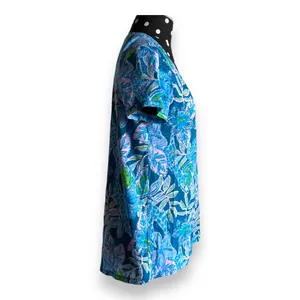 Lilly Pulitzer Womens Tee‎ Sz XS Macaw Blue Tall Me About It Etta Top Slub thumbnail 6