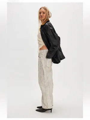 Free People Good Luck Coated Barrel Jeans- size 29 thumbnail 3