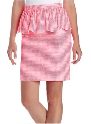 Lilly Pulitzer thyme skirt fiesta pink gingham style 48545 size 6 preppy no flaw thumbnail 1