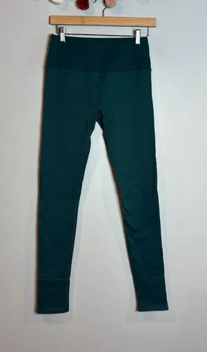 ALO Yoga Seamless Ribbed Mindful Movement Legging Midnight Green thumbnail 1