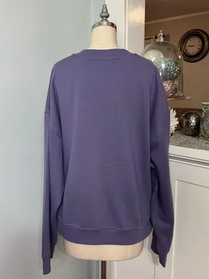 Lululemon Women’s Steady State Oversized Crew Sweatshirt Grape Mist XL NWT thumbnail 4