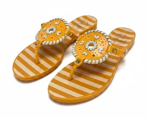 Jack‎ Rogers Georgica Jelly Sandals Tangerine White Size 7 thumbnail 1