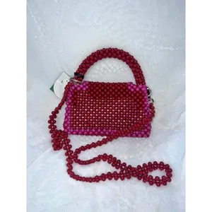 NWT Kate Spade x Target Women's Red & Pink Beaded Shoulder‎ Bag Casual thumbnail 7