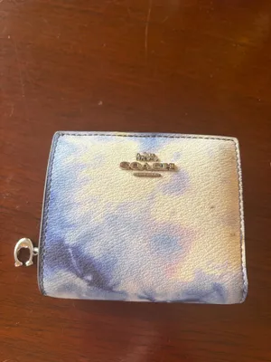 ☁️💜Coach Snap Wallet in Lavender & Blush thumbnail 2