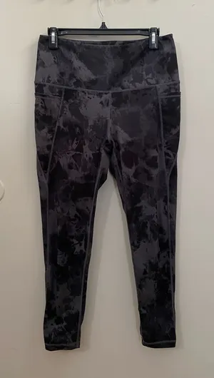 Danskin Black Activewear Leggings with Subtle Logo thumbnail 1