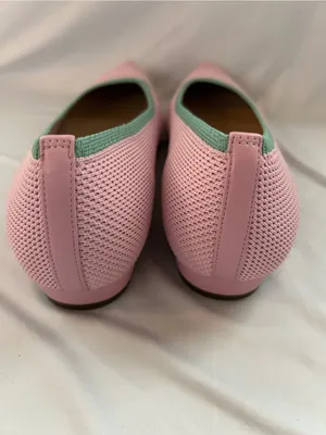 Vionic Dahlia Pink Knit Ballet Flats with Green Trim 9 thumbnail 4