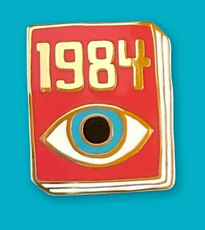 NEW Ideal Bookshelf Classic Books 1984 Enamel Pin thumbnail 1