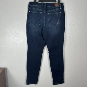 Judy Blue Jeans Womens 13/31‎ Boyfriend Fit High Rise Dark Wash Distressed Denim thumbnail 3