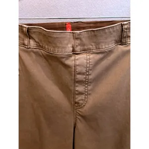 Spanx Pants Wide Leg Crop Utility Stretch High Rise Large Brown Coastal Grandma thumbnail 4