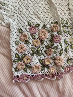 Vintage crochet top White thumbnail 2