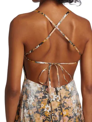 Revolve $239 Rumer The Label Paloma Floral Ruched Mini Dress XS NEW thumbnail 6